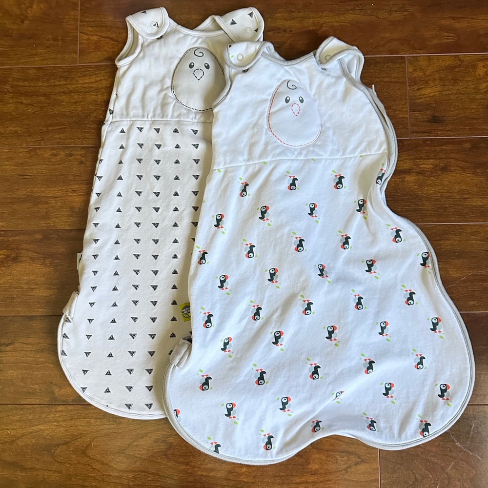 Set of 2 Nested Bean Sleep Sacks 0-6 Months